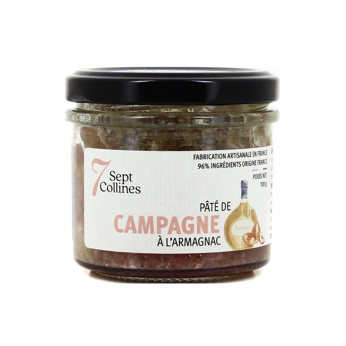 PÂTÉ DE CAMPAGNE À L'ARMAGNAC 7 COLLINES 100G