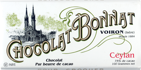 TABLETTE DE CHOCOLAT NOIR DE CEYLAN 75%