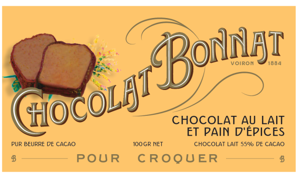 TABLETTE DE CHOCOLAT AU LAIT MORCEAUX PAIN D'ÉPICES