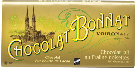 TABLETTE DE CHOCOLAT AU LAIT PRALINÉ NOISETTES