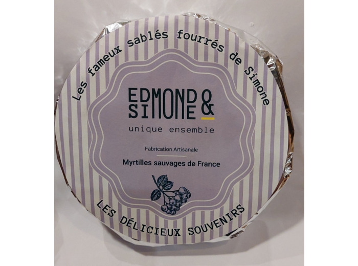 SABLÉS FOURRÉS MYRTILLES 300G  EDMOND & SIMONE