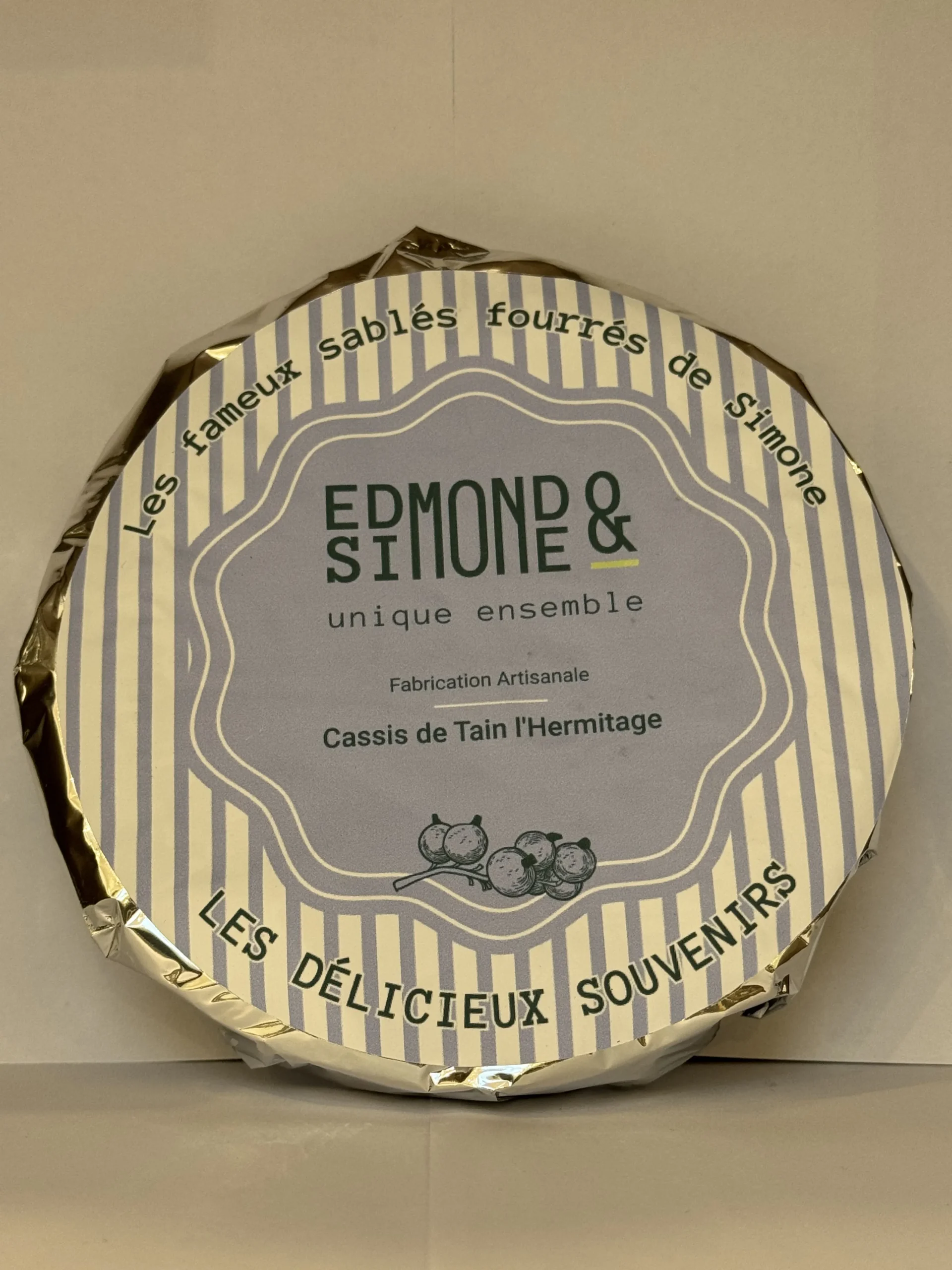 SABLÉS FOURRÉS CASSIS 300G  EDMOND & SIMONE