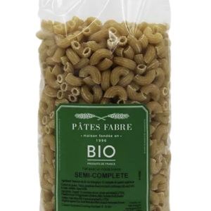 PÂTES BIO COQUILLETTES SEMI COMPLÈTES FABRE 500g
