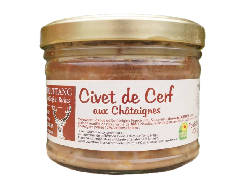 CIVET DE CERF AUX CHÂTAIGNES LA FERME DE L'ÉTANG 400G