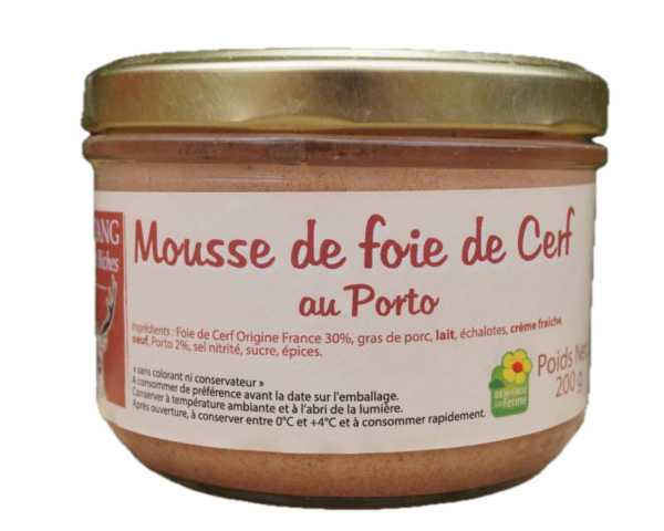 MOUSSE DE FOIE DE CERF AU PORTO LA FERME DE L'ÉTANG 200G