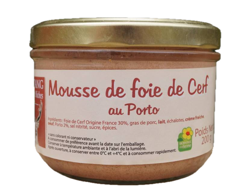 MOUSSE DE FOIE DE CERF AU PORTO LA FERME DE L'ÉTANG 200G