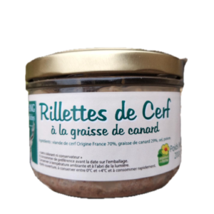 RILLETTE DE CERF À LA GRAISSE DE CANARD LA FERME DE L'ÉTANG 200G