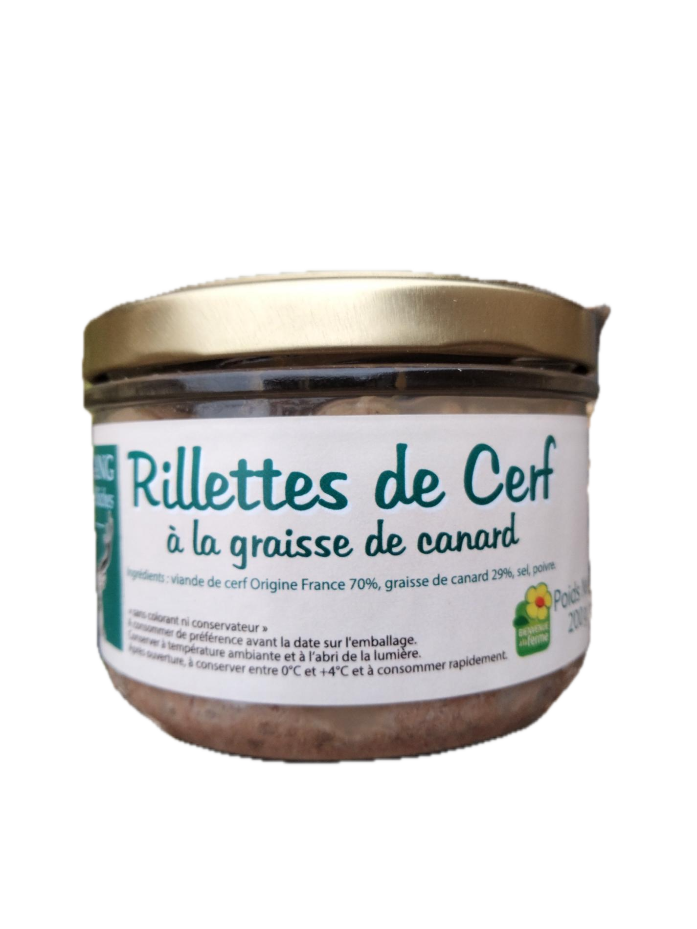 RILLETTE DE CERF À LA GRAISSE DE CANARD LA FERME DE L'ÉTANG 200G