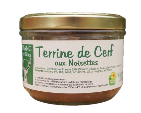 TERRINE DE CERF AUX NOISETTES LA FERME DE L'ÉTANG 200G