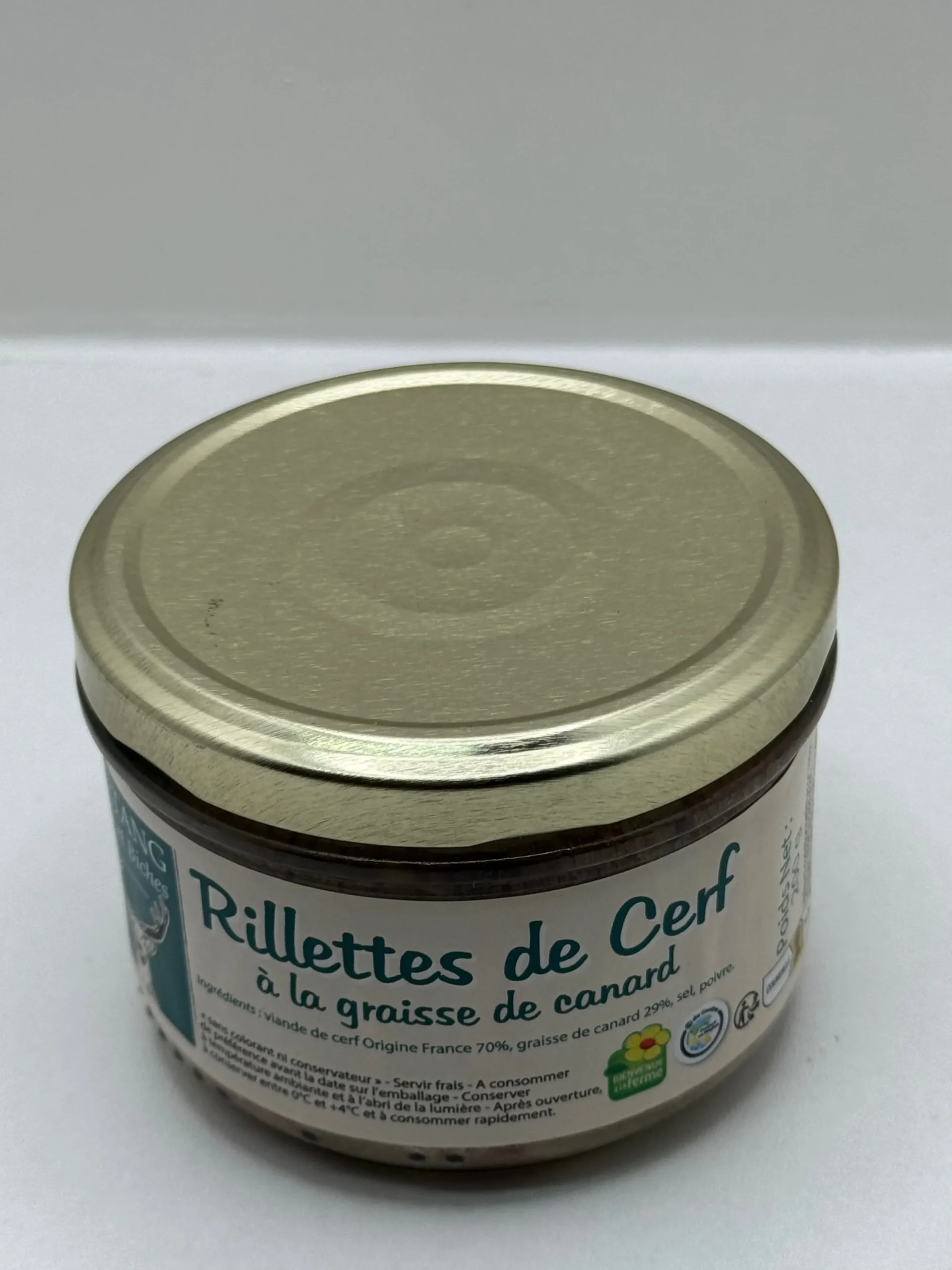 RILLETTE DE CERF À LA GRAISSE DE CANARD LA FERME DE L'ÉTANG 200G
