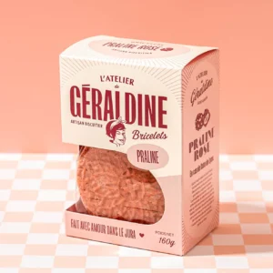 BRICELETS SUCRES PRALINE ROSE 160G L'ATELIER DE GÉRALDINE