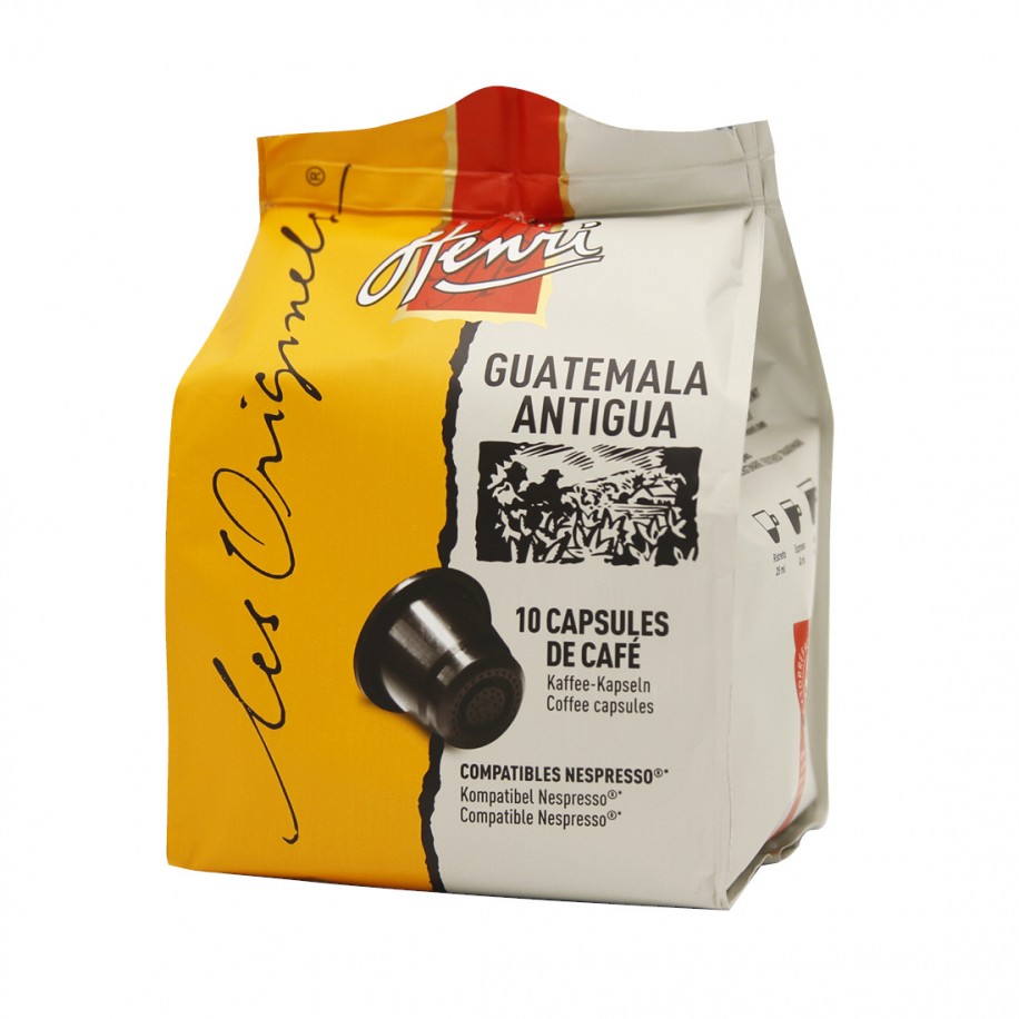 CAPSULES GUATEMALA ANTIGUA CAFÉ HENRI 10 PIÈCES