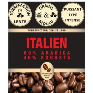 CAFE GRAINS MÉLANGE ITALIEN VRAC CAFÉ HENRI