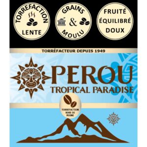 CAFE GRAINS BIO PEROU TROPICAL PARADISE VRAC CAFÉ HENRI