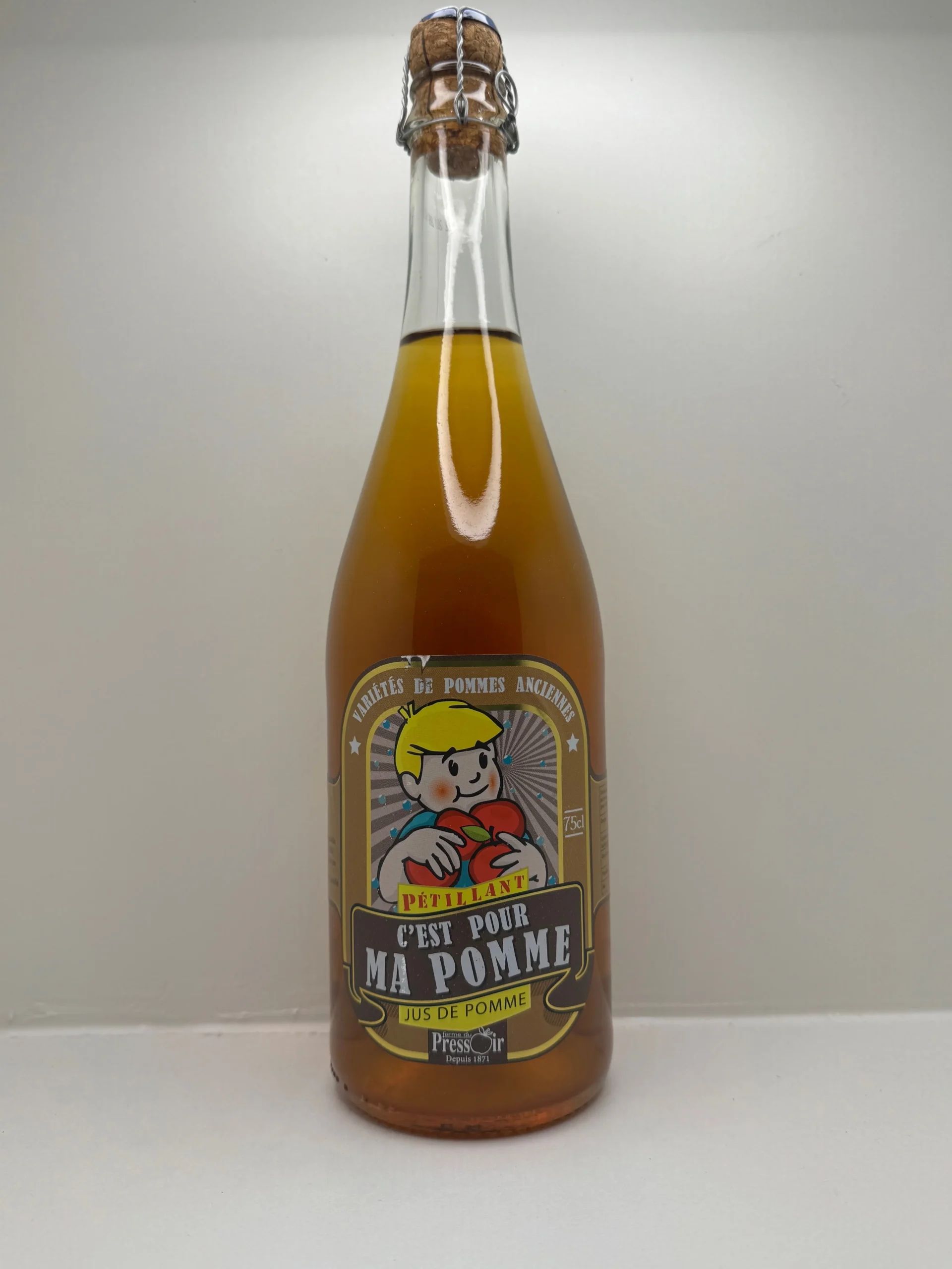 JUS DE POMME PÉTILLANT FERME DU PRESSOIR 1L