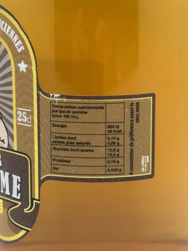 JUS DE POMME FERME DU PRESSOIR 25CL – Image 2