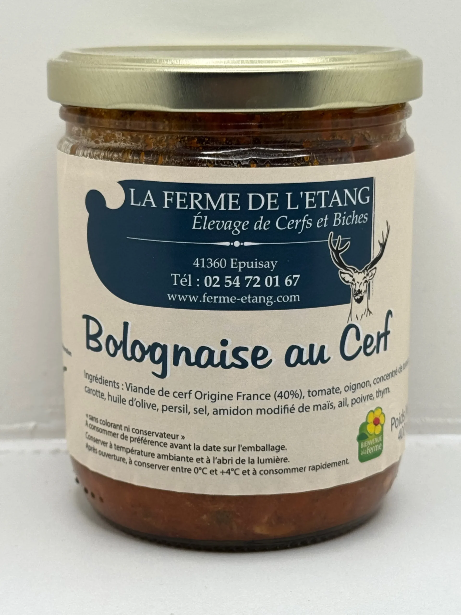 BOLOGNAISE DE CERF LA FERME DE L'ÉTANG 400G