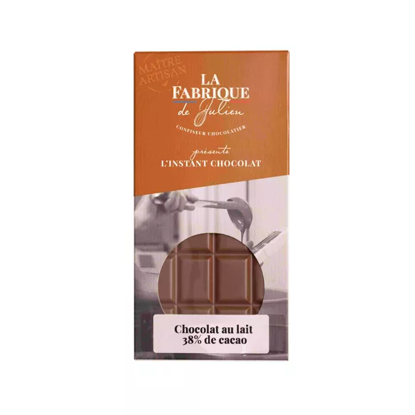 TABLETTE CHOCOLAT LAIT 35% CACAO 90G LA FABRIQUE DE JULIEN