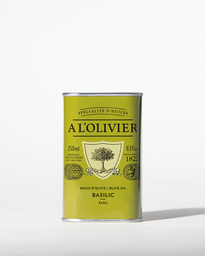 HUILE D'OLIVE BASILIC 250ML A L'OLIVIER