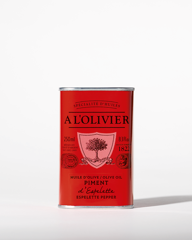 HUILE OLIVE PIMENT D’ESPELETTE 250ML A L'OLIVIER