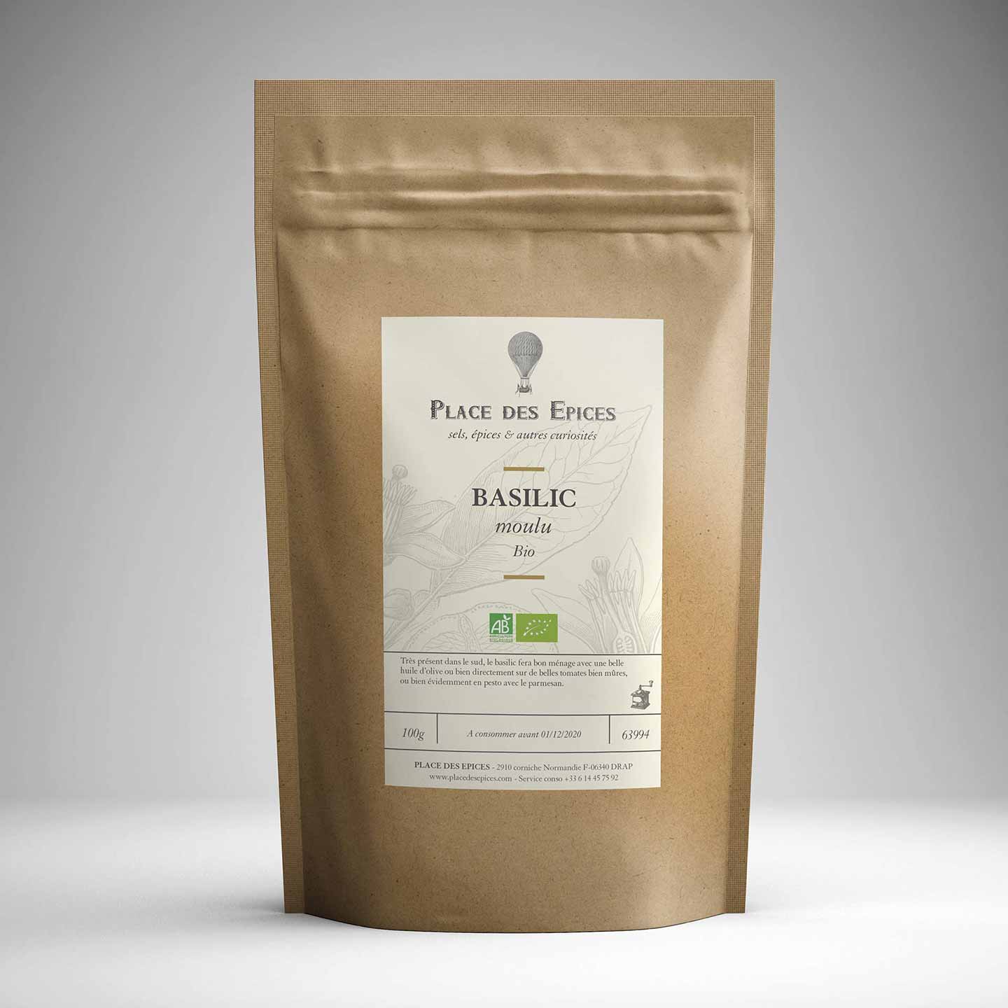 BASILIC MOULU BIO 50G PLACE DES ÉPICES