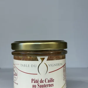 PÂTÉ CAILLE AU SAUTERNE LES SANTOLINES 90G
