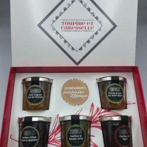 COFFRET ACCOMPAGNEMENT POUR FOIE GRAS TOUPINE ET CABESSELLE