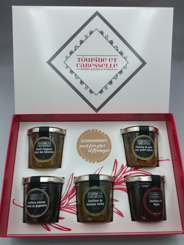 COFFRET ACCOMPAGNEMENT POUR FOIE GRAS TOUPINE ET CABESSELLE