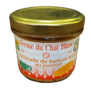 TARTINADE HARICOT POIVRON PIMENT ESPELETTE BIO FERME DU CHAT 90G