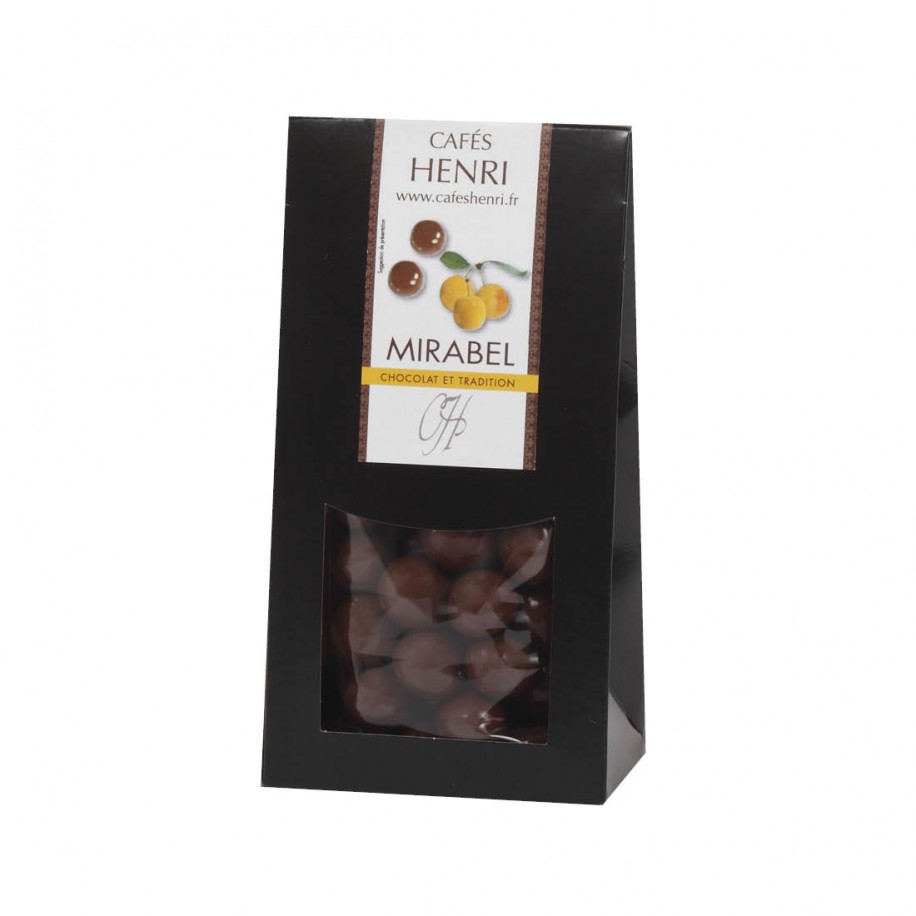 CHOCOLAT CROUSTILLANT FINEMENT PARFUMÉ À L'EAU DE VIE DE MIRABELLES 100G CAFÉ HENRI