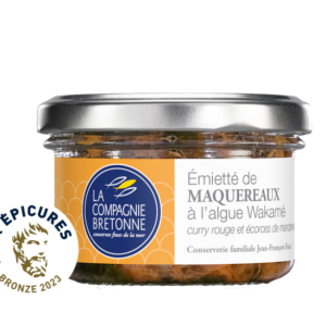 ÉMIETTÉ DE MAQUEREAUX ALGUE WAKAMÉ CURRY ROUGE ÉCORCE MANDARINE LA COMPAGNIE BRETONNE 90g (Copie)