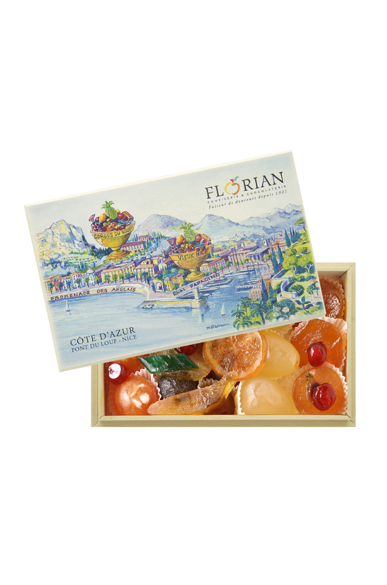 FRUITS CONFITS ASSORTIS COFFRET FLORIAN 450G