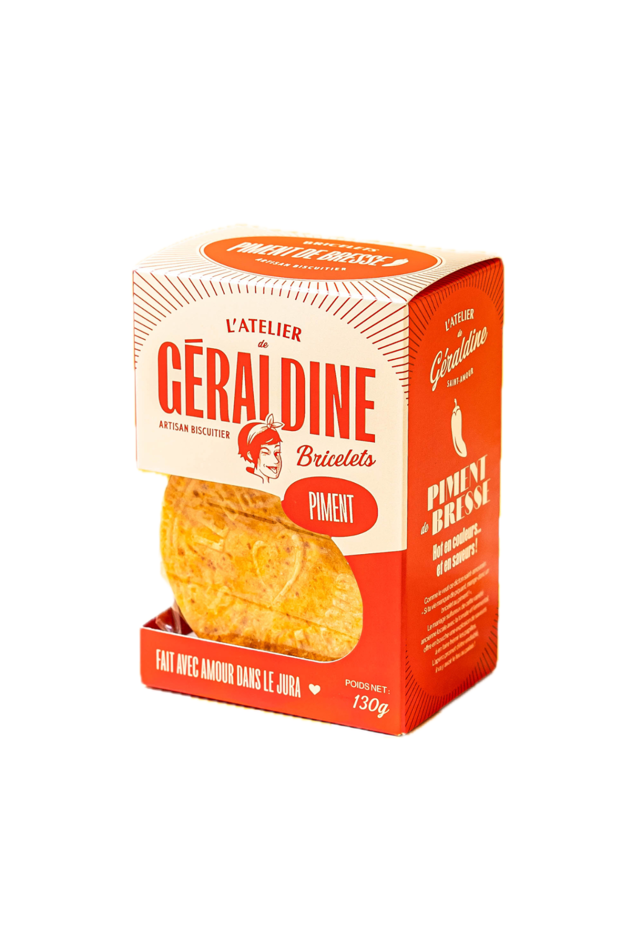 BRICELETS SALES AU PIMENT DE BRESSE GÂTEAUX GÉRALDINE 130G