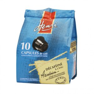CAPSULES DÉCAFÉINÉ CAFÉ HENRI 10 PIÈCES