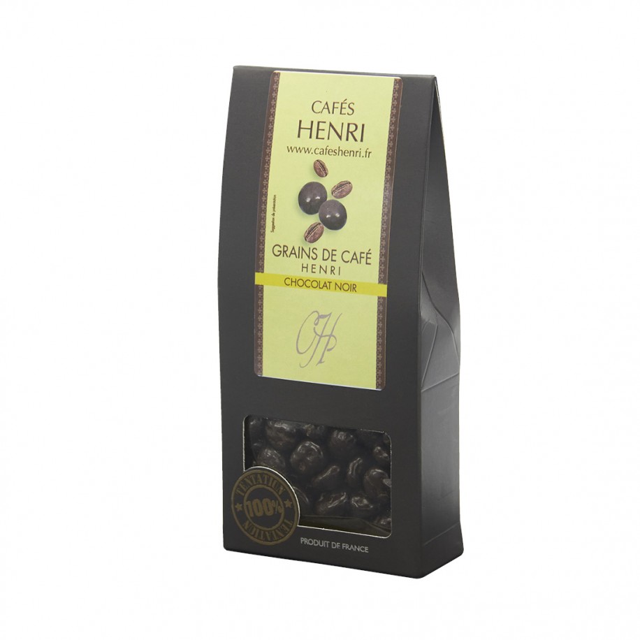 GRAIN DE CAFE ENROBE CHOCOLAT NOIR 100G CAFÉ HENRI