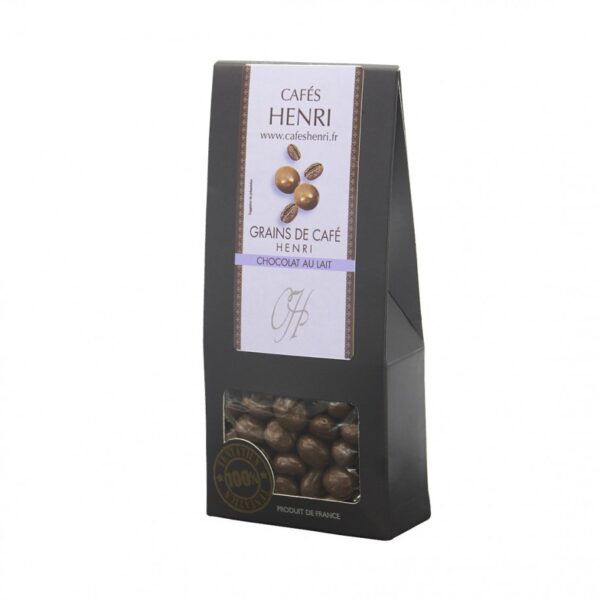 GRAIN DE CAFE ENROBE CHOCOLAT AU LAIT 100G CAFÉ HENRI