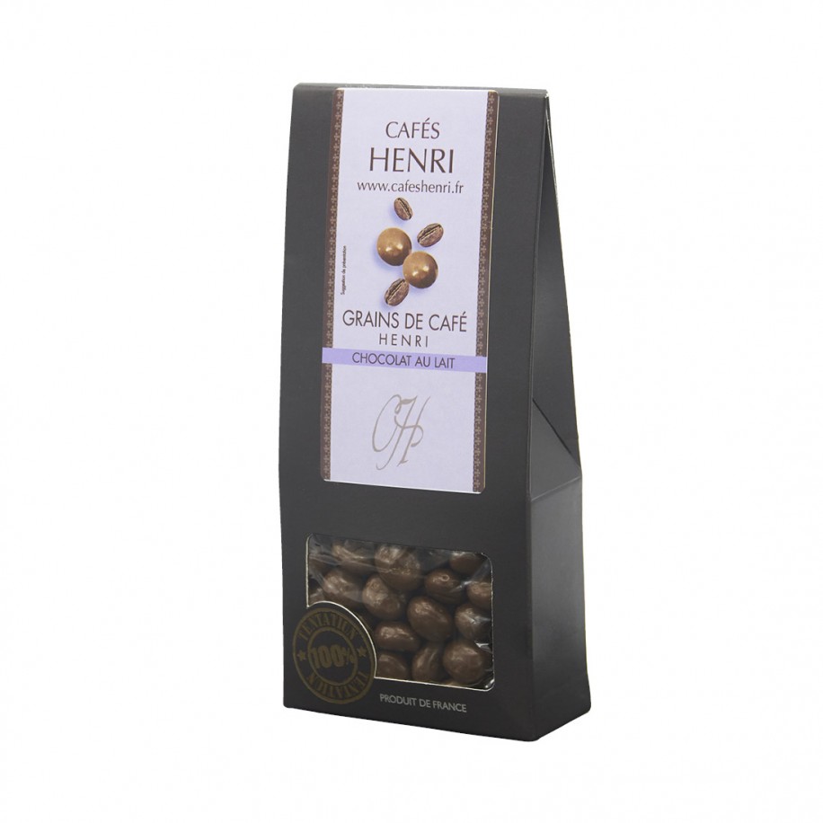 GRAIN DE CAFE ENROBE CHOCOLAT AU LAIT 100G CAFÉ HENRI