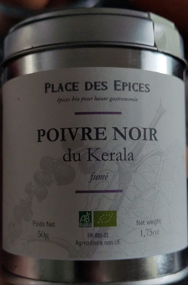 POIVRE NOIR KERALA FUMÉ BIO 50G PLACE DES ÉPICES