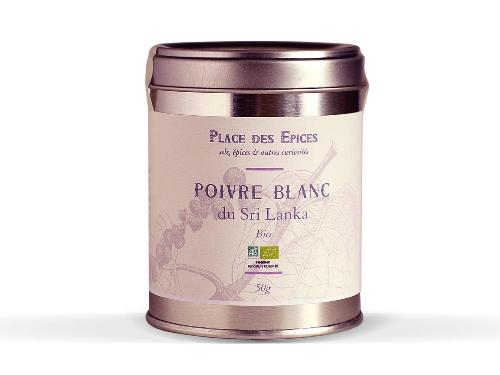 POIVRE BLANC DU SRI LANKA BIO 50G PLACE DES ÉPICES
