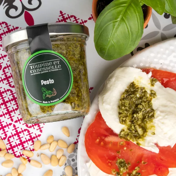 PESTO HUILE D'OLIVE BASILIC 90G TOUPINE ET CABESSELLE