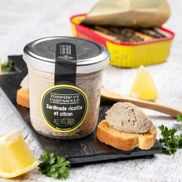 SARDINADE RICOTTA ET CITRON 90G TOUPINE ET CABESSELLE