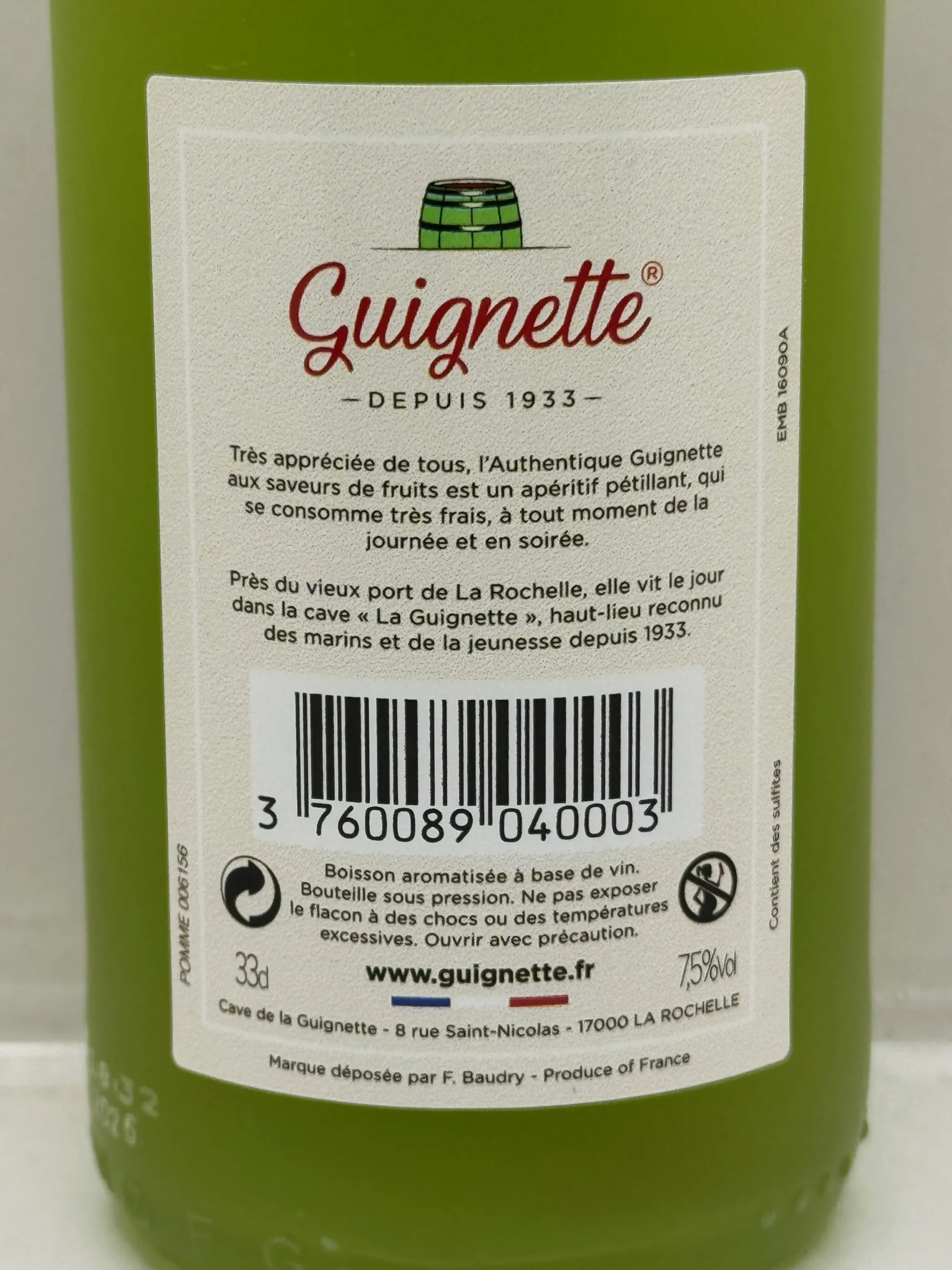 GUIGNETTE SAVEUR POMME 33CL – Image 2