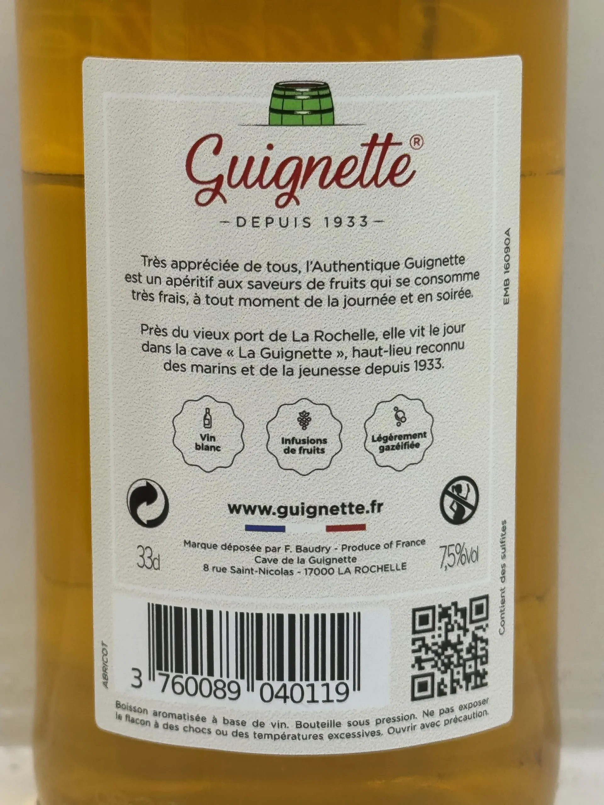 GUIGNETTE SAVEUR ABRICOT 33CL – Image 2