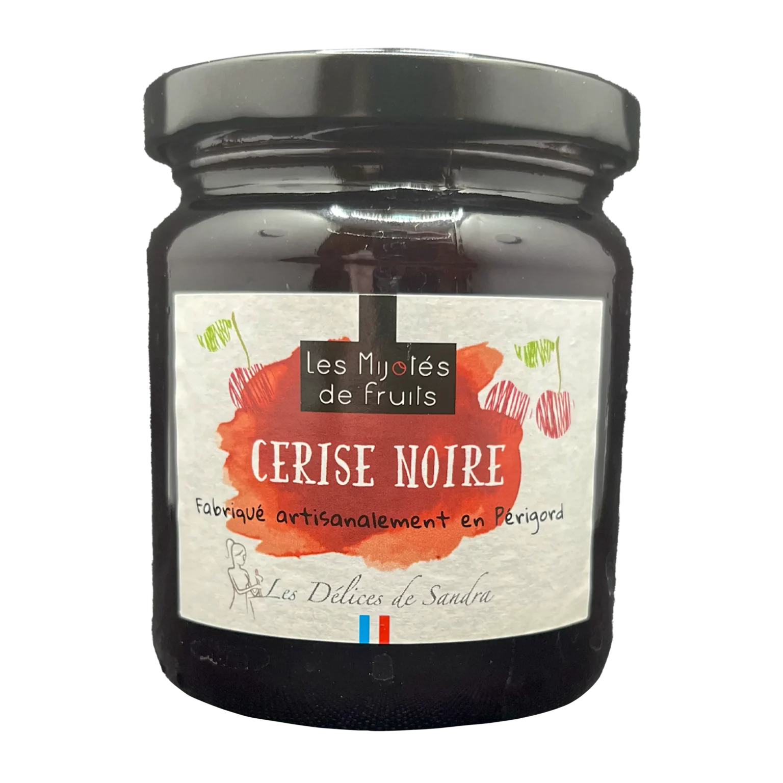 MIJOTÉS DE FRUITS CERISES NOIRES 250G LES DÉLICES DE SANDRA