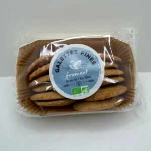 BISCUITS GALETTES FINES FROMENT BIO 150G LA FERME DU CHAT BLANC
