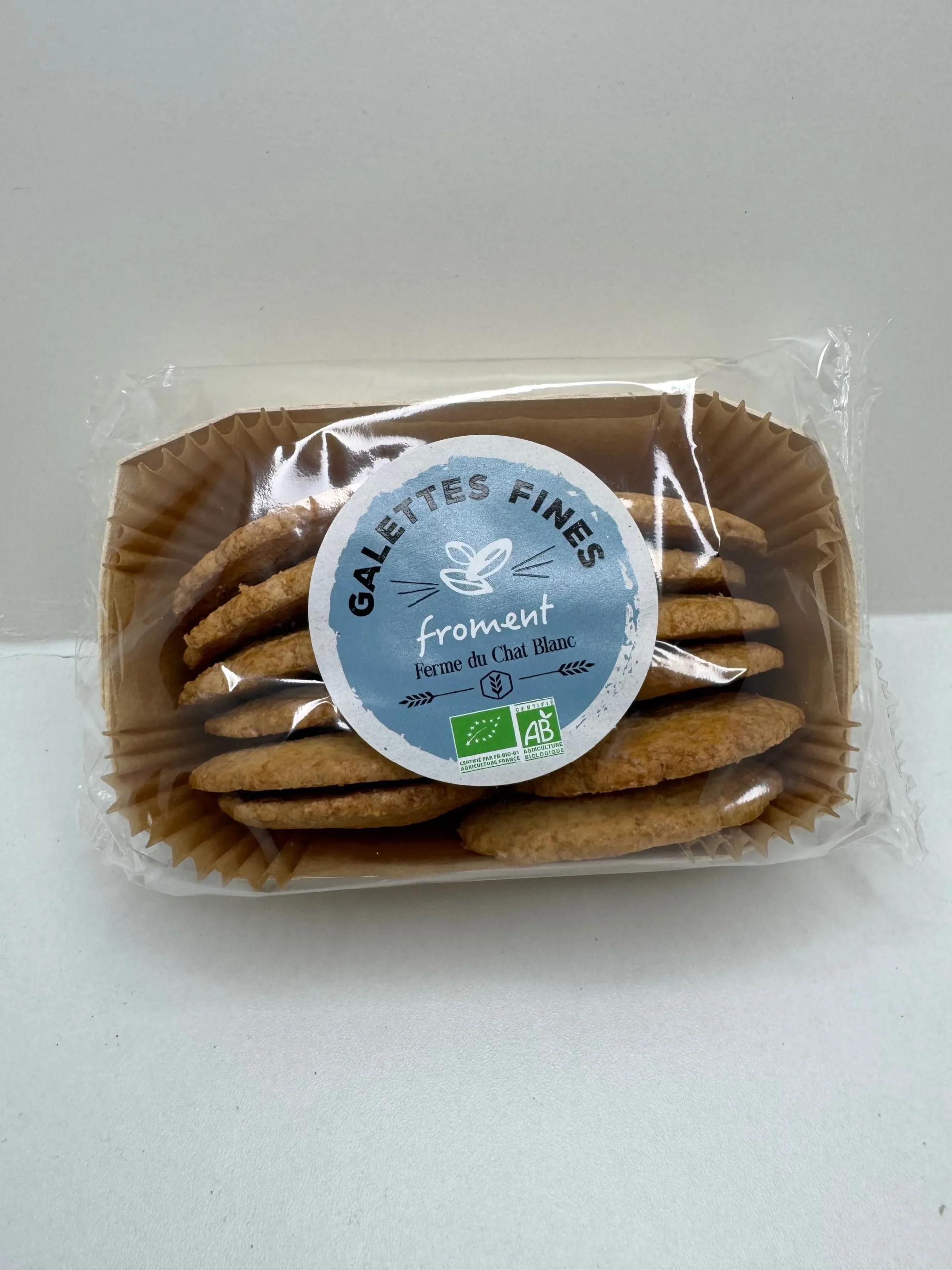BISCUITS GALETTES FINES FROMENT BIO 150G LA FERME DU CHAT BLANC