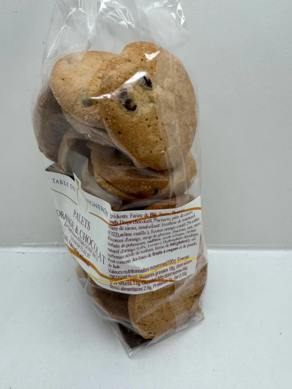 BISCUITS PALETS À L'ORANGE ET CHOCOLAT 150G LES SANTOLINES – Image 2