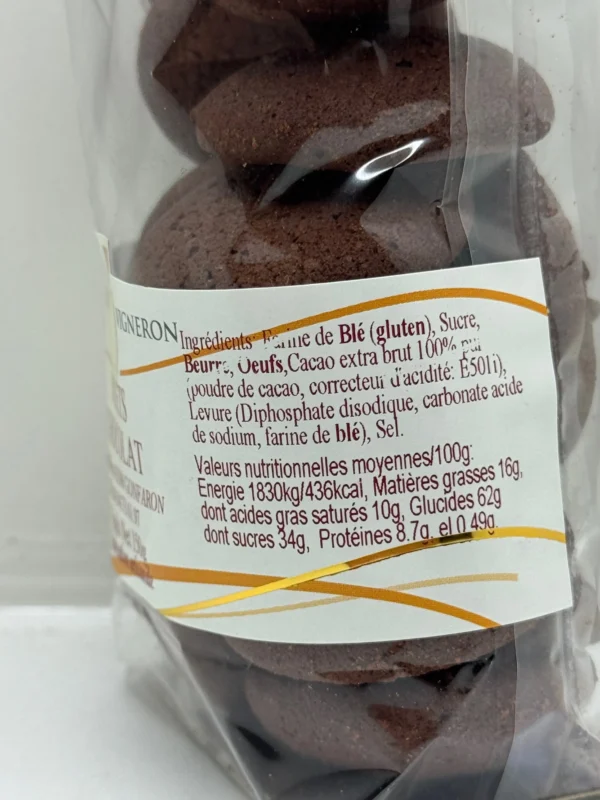 BISCUITS PALETS CHOCOLAT 150G LES SANTOLINES – Image 2