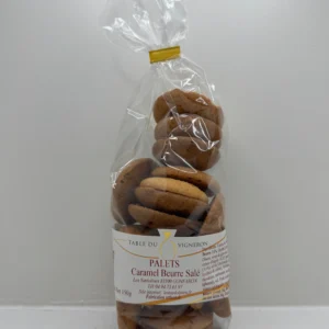 BISCUITS PALETS CARAMEL & BEURRE SALÉ 150G LES SANTOLINES
