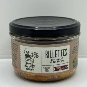 RILLETTES BOEUF PIMENT D'ESPELETTE 180G FERME DU BOIS NEUF